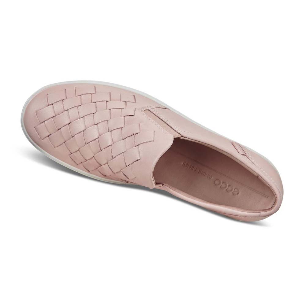 Ecco Soft 7 Woven Sneakers Dam Rosa | SE 249BEX